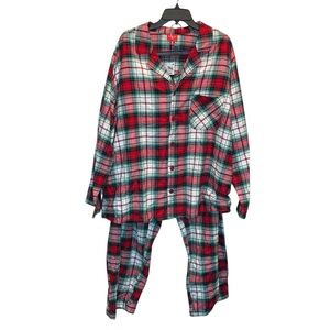 Holiday Lane Men's Big & Tall Winterton Plaid Notch Collar Pajama Set 2XB